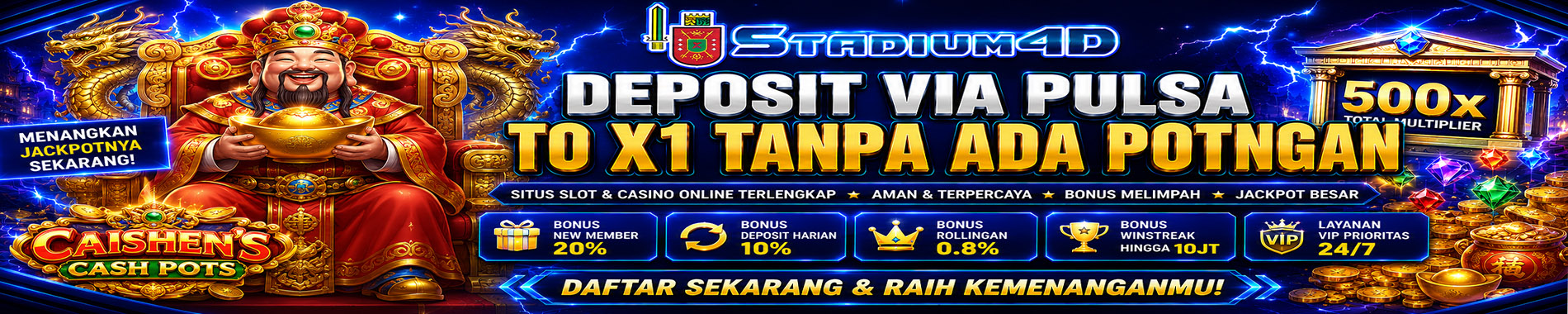 SLIDE DEPOSIT PULSA TANPA POTONGAN STADIUM4D